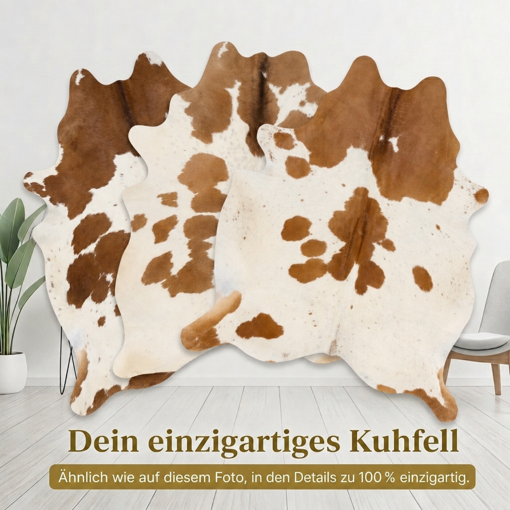 Kuhfell Braun-Weiß Gefleckt - Bild 6