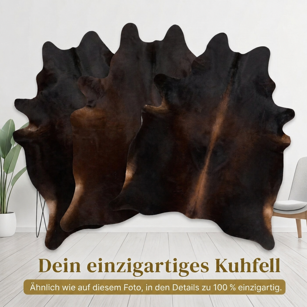 Kuhfell Dunkelbraun - Bild 6