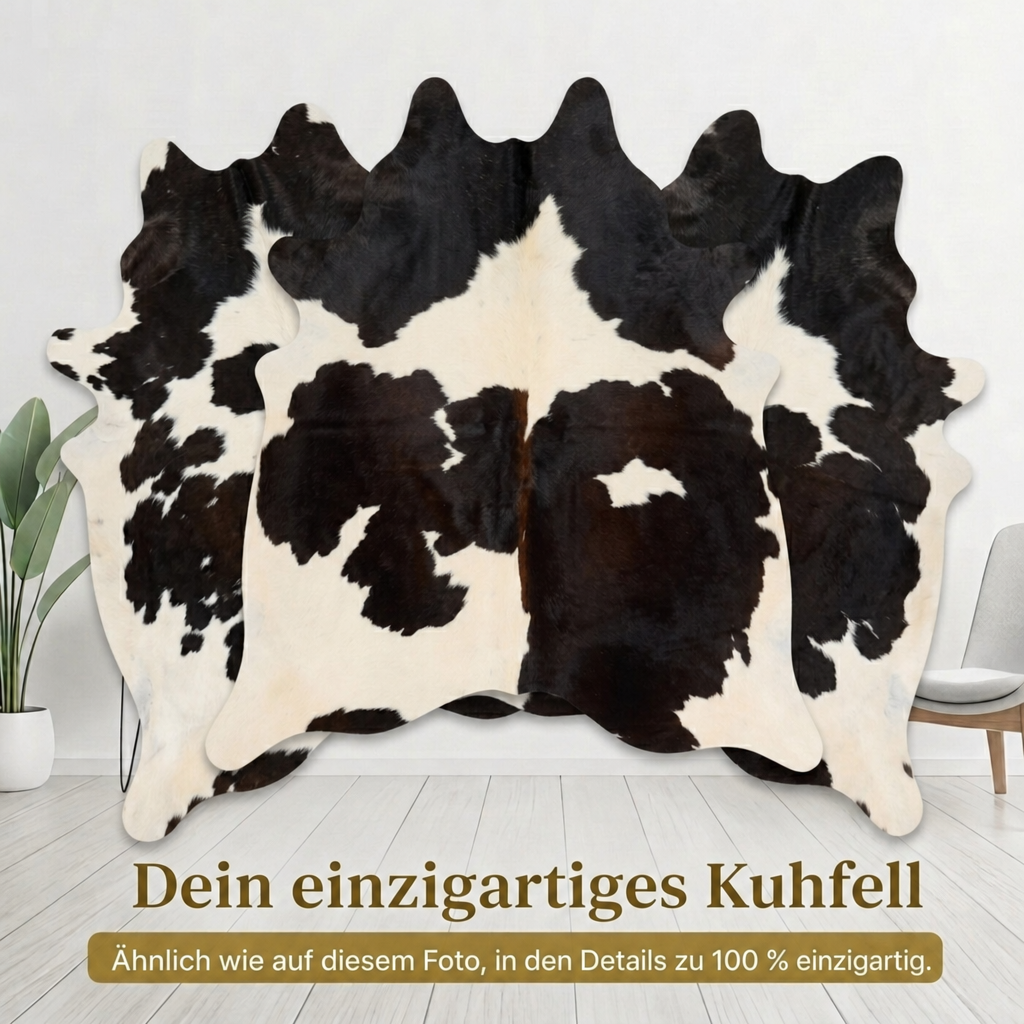 Kuhfell Dreifarbig Dunkel - Bild 6
