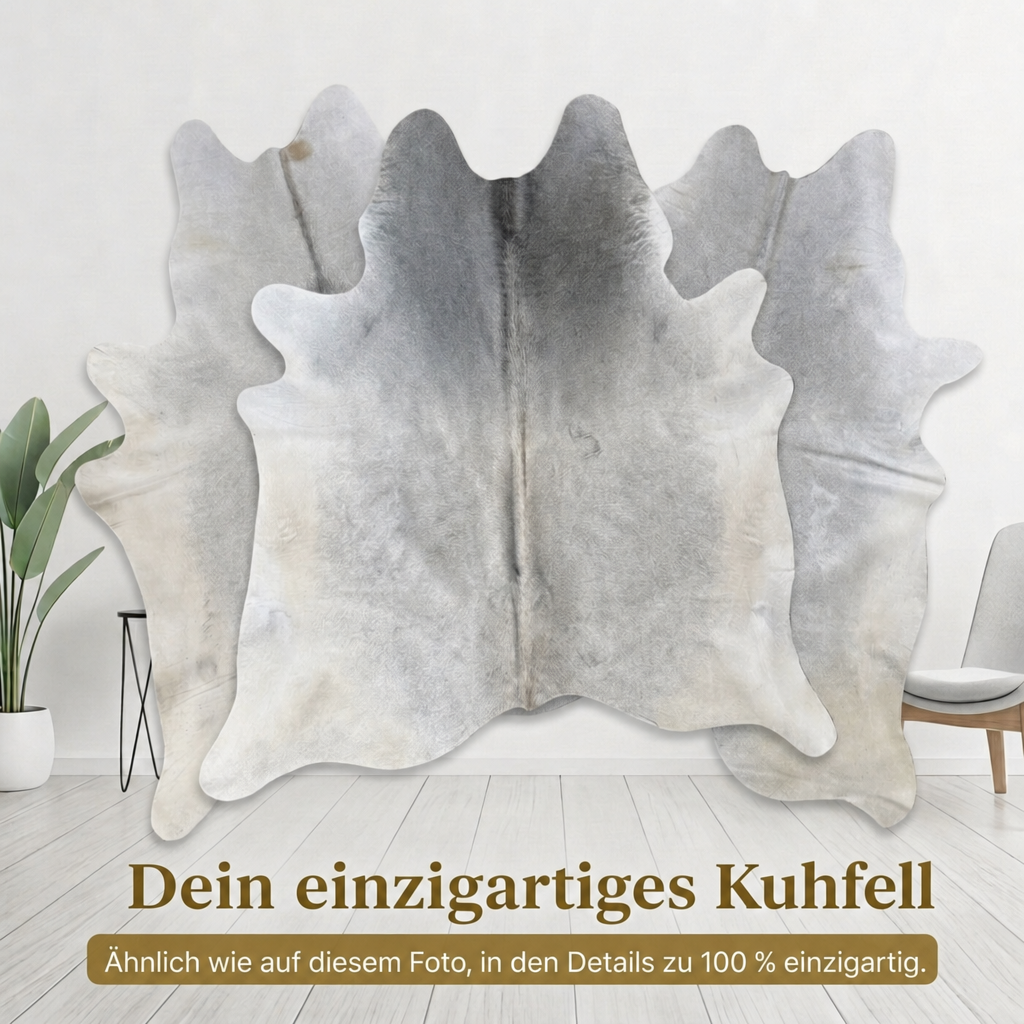 Kuhfell Hellgrau - Bild 6