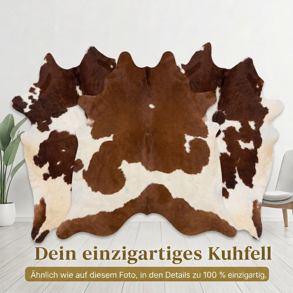 Kuhfell Rotbraun-Weiß Gefleckt - Bild 6