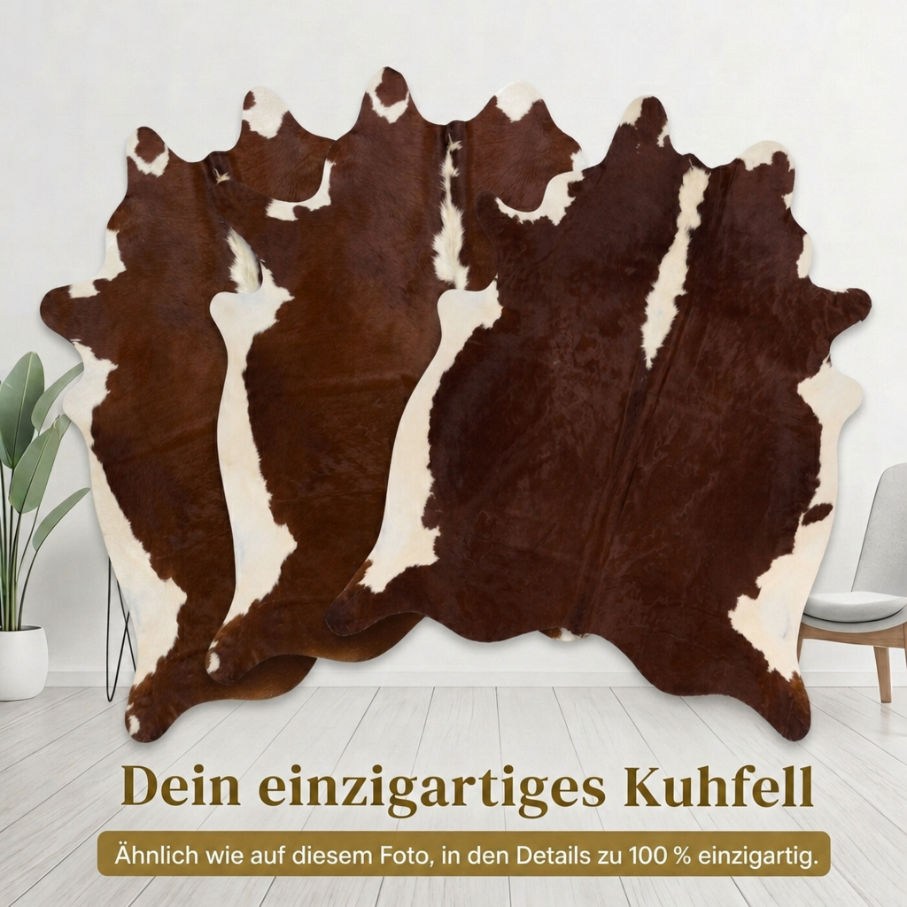 Kuhfell Hereford Rotbraun-Weiß - Bild 6
