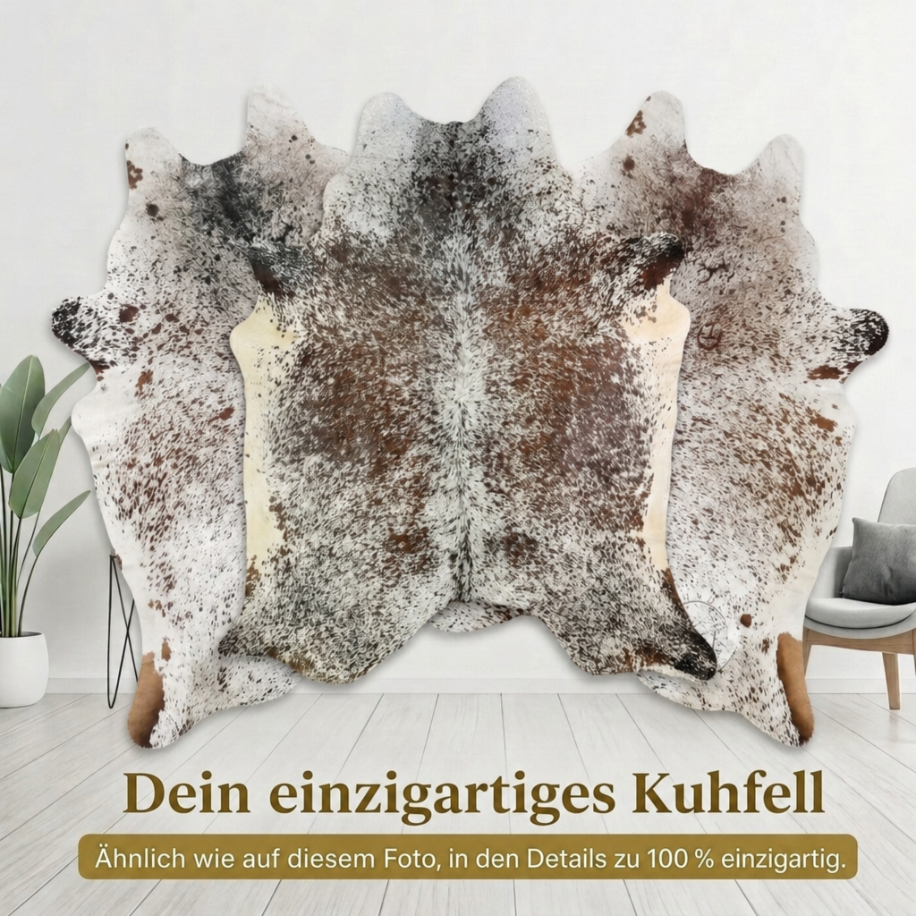 Kuhfell Salz & Pfeffer Dreifarbig - Bild 6