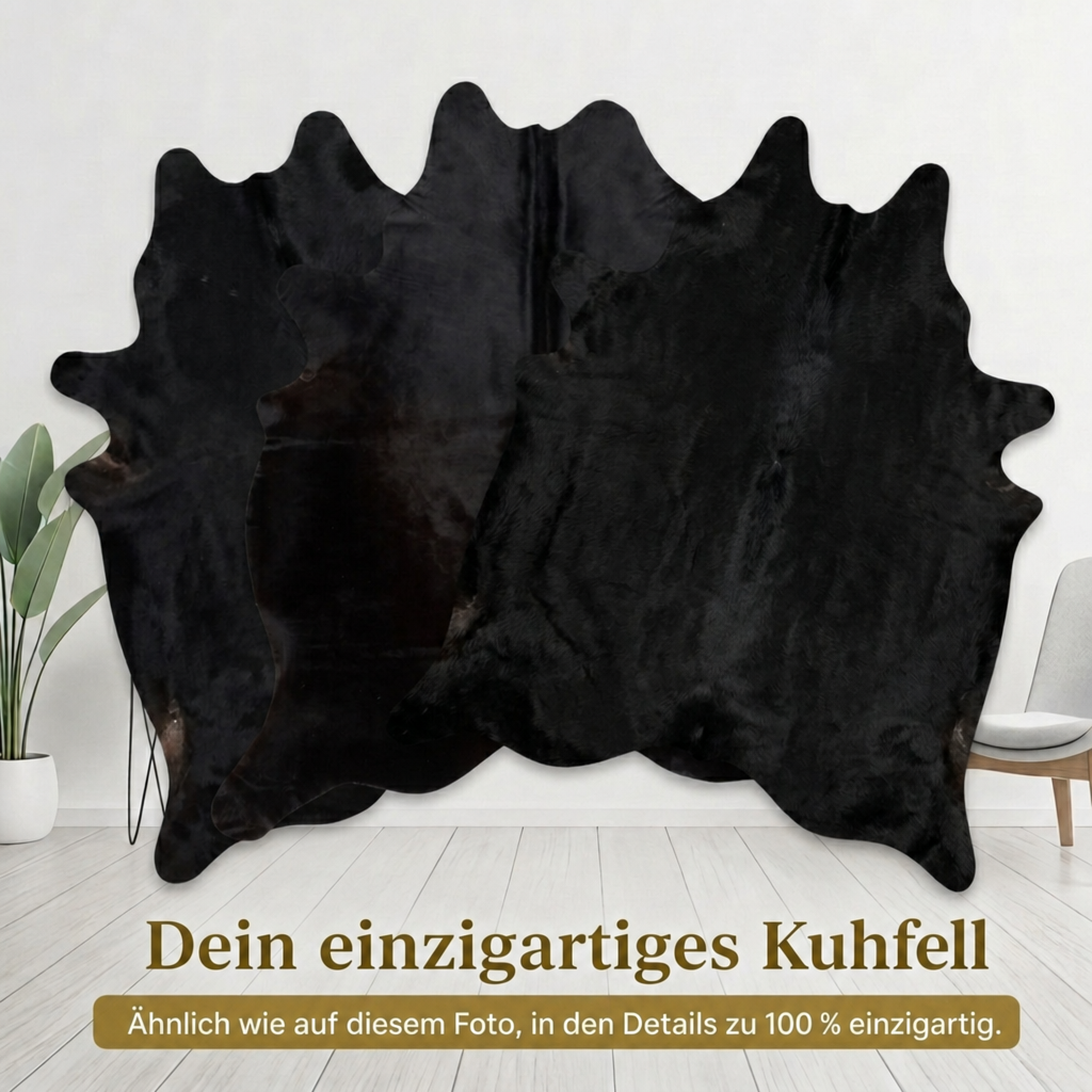 Kuhfell Schwarz - Bild 6