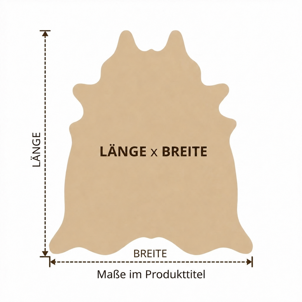 So messen wir ein Kuhfell und bestimmen seine Maße