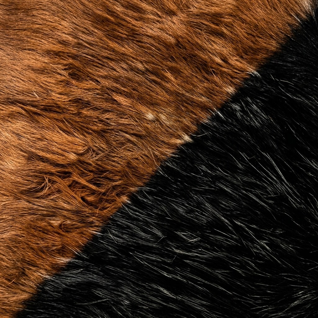 Warme & dunkle Farbtöne Kuhfell-Material