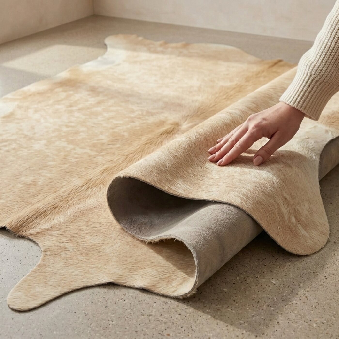Kuhfell Beige - Bild 4