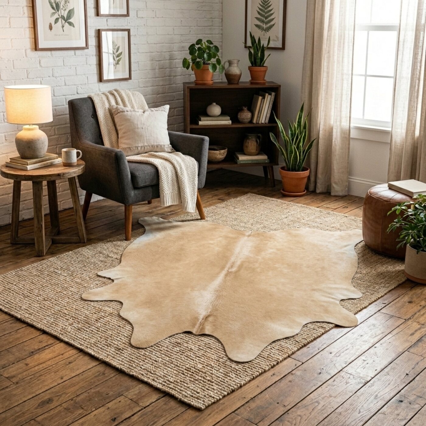 Kuhfell Beige - Bild 1