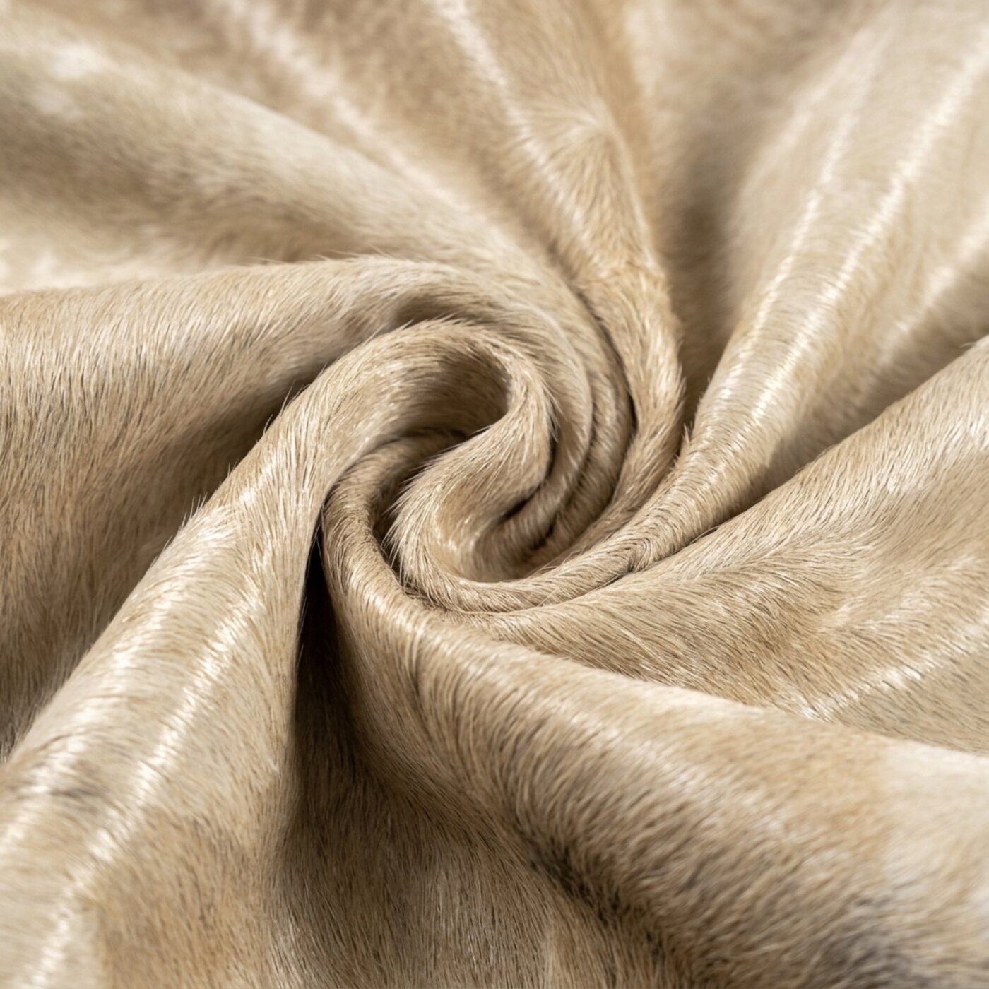 Kuhfell Champagne Taupe - Bild 5