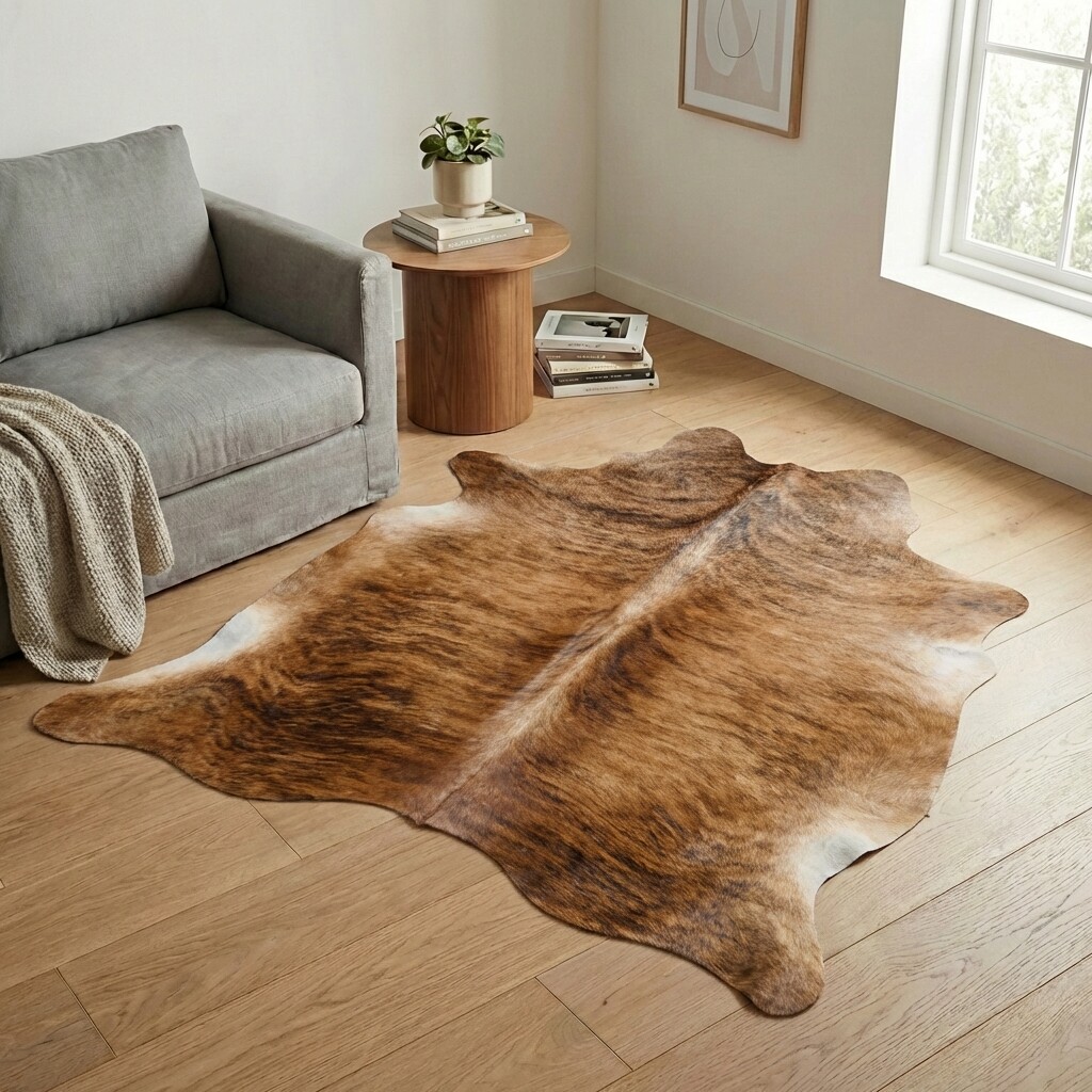 Kuhfell-Teppich 185x185 cm - Bild 1